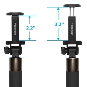 Uchwyt selfie stick z kablem USB Spigen czarny