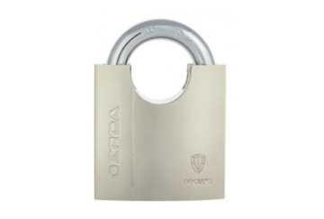 Kłódka pałąk chroniona niklowana Secure 70mm Gerda