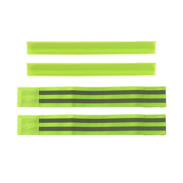 Светоотражающие ленты Эластичный браслет 35см Зеленый