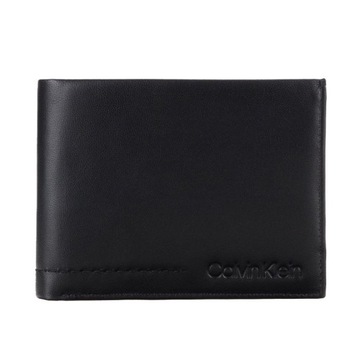 Calvin Klein portfel skórzany męski czarny skóra bilon K50K504414 001
