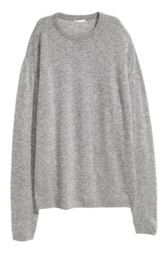 H&M HM Kaszmirowy sweter oversize damski modny cienki luźny oversize 36 S