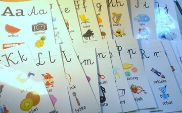 Plansze ALFABET LITERKI 24 karty A4 (foliowane)