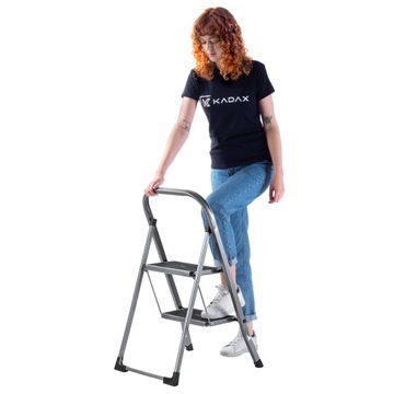 ЛЕСТНИЦА ДЛЯ ДОМА 2-СТУПЕНЧАТАЯ СКЛАДНАЯ СТАЛЬНАЯ ЛЕСТНИЦА 150 кг ЖИДКАЯ