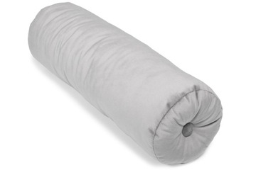 Poduszka dekoracyjna wałek 50 cm z guzikiem szary