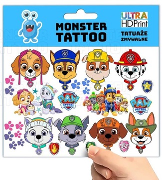 МОЮЩИЕСЯ ВРЕМЕННЫЕ ТАТУ ДЛЯ ДЕТЕЙ PAW PATROL ОРИГИНАЛЬНЫЕ ДИЗАЙНЫ
