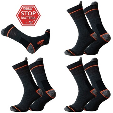 3x WYSOKIE skarpety robocze WORK Ag+ Stop Bakteria skarpetki frotte frota