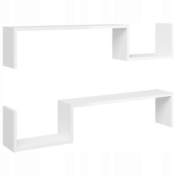 Półki ścienne VidaXL 807274 100x15x20 cm białe 2 szt.