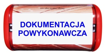 Pieczątka z napisem DOKUMENTACJA POWYKONAWCZA TRODAT 8912