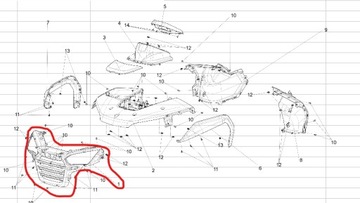 Пластиковый бампер передний передний гриль Quad Segway rnarler at6 570/600