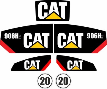 NAKLEJKI CAT 906H2 906 H2 CATERPILLAR LAMINOWANE