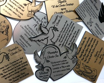 Tabliczka Pamiątka Chrztu życzenia Chrzest grawer