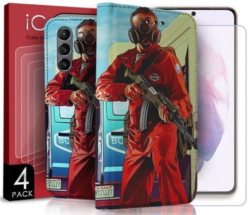 ETUI DO SAMSUNG GALAXY S21 PLUS WZORY + SZKŁO