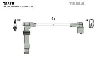 Zestaw przewodów zapłonowych Tesla T987B
