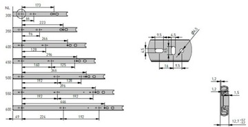 L-500 PRO шариковая направляющая, закрывание + нажатие для открытия