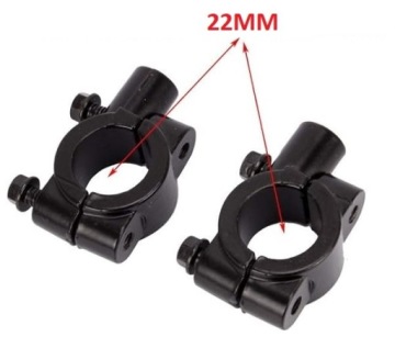 УНИВЕРСАЛЬНЫЕ ЗЕРКАЛА E24 + ЗАЖИМЫ + АДАПТЕР M8 M10 ДЛЯ ПРАВОЙ ИЛИ ЛЕВОЙ РЕЗЬБЫ