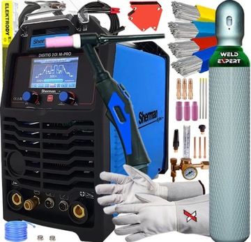 SPAWARKA INWERTEROWA SHERMAN DIGITIG 201 M-PRO AC/DC TIG HF PULS 4T 200A