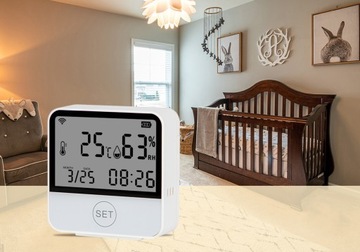 ТЕРМОМЕТР МЕТЕОСТАНЦИЯ БЕСПРОВОДНАЯ ПОГОДА ГИГРОМЕТР ЧАСЫ WIFI TUYA