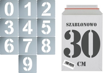 Набор многоразовых трафаретов для рисования Цифры 30см.