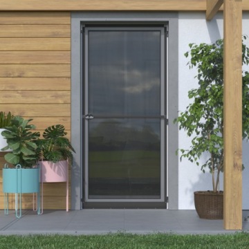 Навесная москитная сетка для алюминиевой двери для балкона/террасы 120х220см АНТРАЦИТ