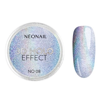 Pyłek Neonail 3D Holo Effect 08 White Silver do stylizacji paznokci 2 g