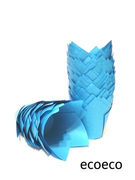 papilotki tulipan niebieskie 160x50 200szt
