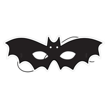 MASKA papierowa drukowana HALLOWEEN NIETOPERZ dracula
