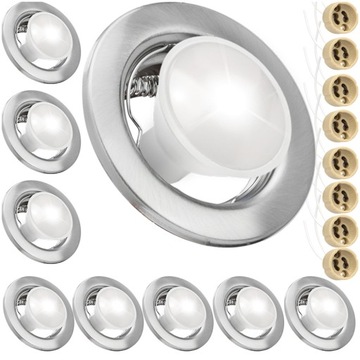8x OPRAWKA SUFITOWA METALOWA + HALOGEN GU10