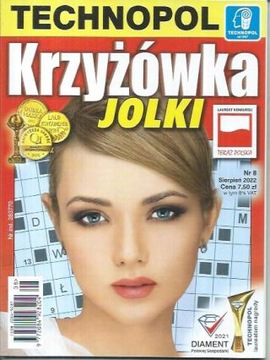 Krzyżówki Krzyżówka JOLKI 8/2022 TECHNOPOL
