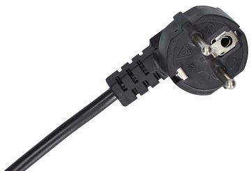 Одинарный удлинитель с заземлением, 3 м, черный