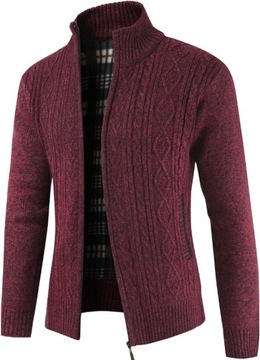 Мужская вязаная куртка с длинным рукавом, свитер с длинным рукавом, кардиган