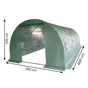 Садовый туннель из фольги 3x6 м, садовая теплица, большая зеленая сплошная 18 м2