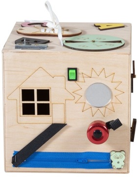 KOSTKA MANIPULACYJNA SENSORYCZNA MONTESSORI 16W1