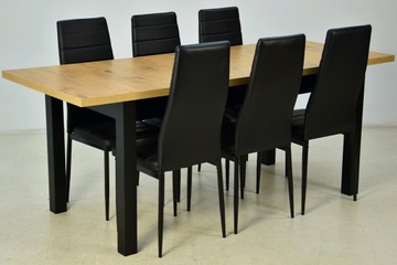 Стол раздвижной до 2 м с 6 стульями ЭКОСКОРА гостиная