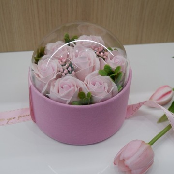 ЦВЕТОЧНАЯ КОРОБКА МЫЛО ЦВЕТЫ ПОДАРОК ​​НА ДЕНЬ СВЯТОГО ВАЛЕНТИНА ЖЕНСКИЙ ДЕНЬ ДЕНЬ МАТЕРИ