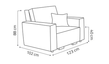 jedynka sofa VIGA 1 STAR fotelik z funkcją spania