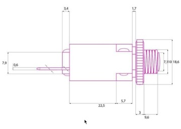 Биметаллический предохранитель автоматического выключателя MR1 16А