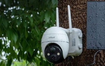 НАРУЖНАЯ СОЛНЕЧНАЯ ВРАЩАЮЩАЯСЯ КАМЕРА БЕСПРОВОДНАЯ WIFI 2K 3MPx 4X ZOOM 2 шт.