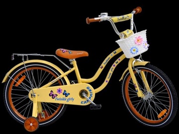 Детский велосипед 20 дюймов TWINKLE GIRLY Fashion CREME + корзина, багажник