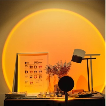 LAMPA PROJEKTOR ZACHÓD SŁOŃCA SUNSET WIELOKOLOROWA RGB LED NOCNA NASTROJOWA