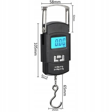Электронные цифровые дорожные весы для рыболовного крючка с ЖК-дисплеем, 50 кг.