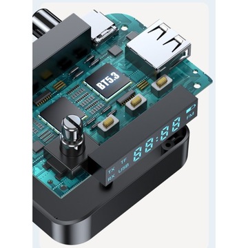 АДАПТЕР BLUETOOTH 5.3 АДАПТЕР ПРИЕМНИКА LCD АУДИО AUX RCA USB TF