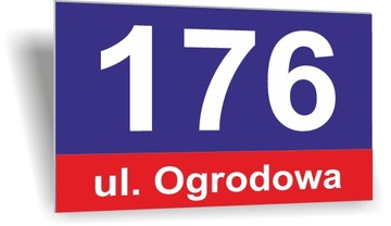 Tablica Tabliczka ADRESOWA Numer na dom 25 wzorów WYTRZYMAŁA PCV 30x40 cm
