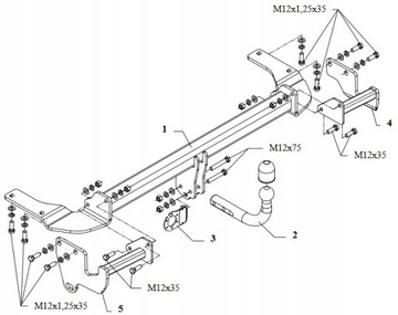MITSUBISHI GRANDIS OD2004 ZAŘÍZENÍ(HÁK) TAŽNÉ + SVAZEK