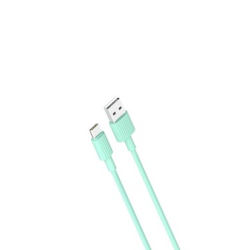 XO kabel do telefonu NB156 USB - USB-C 1m 2,4A zielony wytrzymały silikon