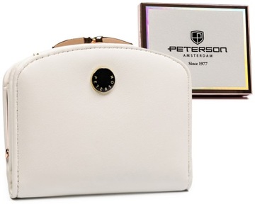 Portfel damski stylowy Peterson portmonetka mała stop RFID skóra eko piękny