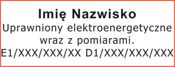 PIECZątka elektryk uprawnienia elektryczne SEP