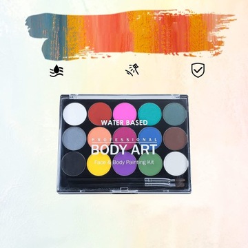 НАБОР КРАСОК ДЛЯ ПОКРАСКИ ЛИЦА, ТЕЛА, ЛИЦА, 15 ШТ.