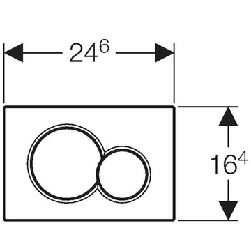 SIGMA01 КНОПКА ПЕРЕДНЯЯ ЧЕРНАЯ RAL 9005 (ШТ)