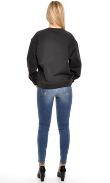 WRANGLER bluza faded black LOGO SWEAT _ M