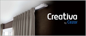 zestaw karniszowy, karnisz, szyna POJEDYNCZA biała ZS-300 cm ŻABKI Creativa